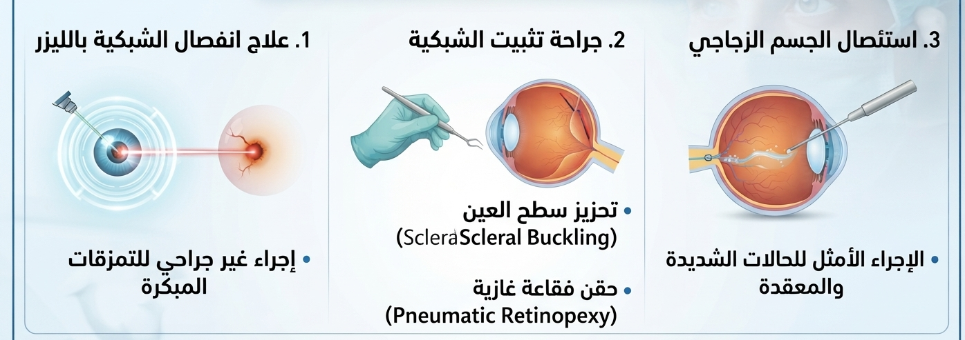 علاج انفصال الشبكية
