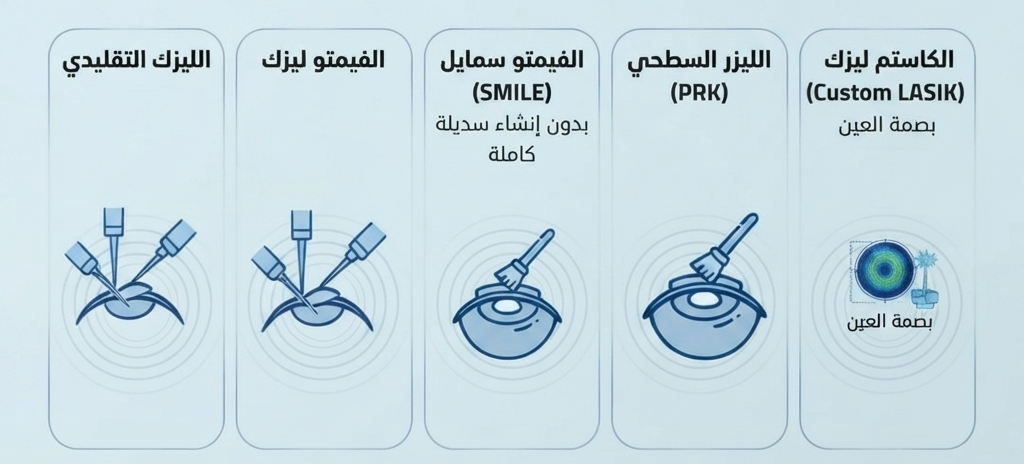 أنواع عملية الليزك